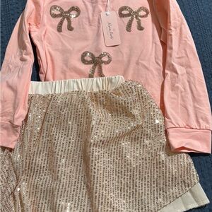 Kids Pink and Gold Matching Set